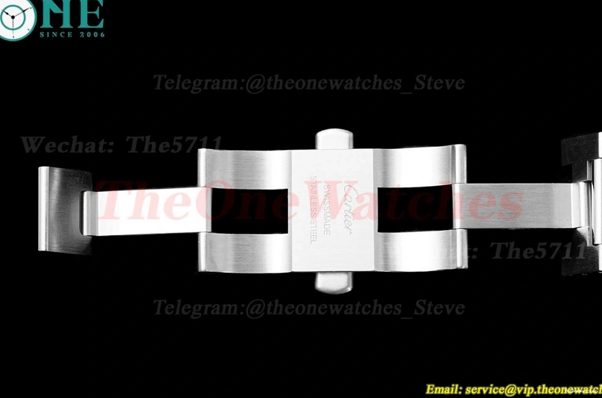 42mm A2824 SS White Dial AF Bleu Ballon Cartier YG De 0121